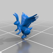 winged bunny rabbit flying hanging game chimera creature animals 3d print model - Mito3D