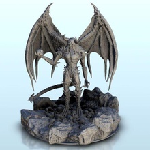 winged demon tail - darkness chaos medieval age sigmar fantasy warhammer game necro zombie modern figures beast dark thumbnails figurine devil land games accessories tabletop 3d print model - Mito3D