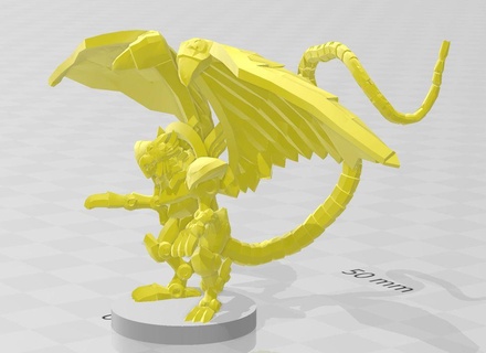 alado Dragão ra yugioh masmorra dados monstros ddm 3d print model - Mito3D