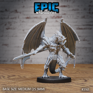 winged half dragon evil dragonborn warrior draconic war lizard reptile servant dragonkin drake army dnd tabletop pre-supported epic-miniatures dungeon rpg fantasy stl miniature roleplaying dragon draconic drake dragonborn warrior lizard reptile winged evil army  3d print model - Mito3D