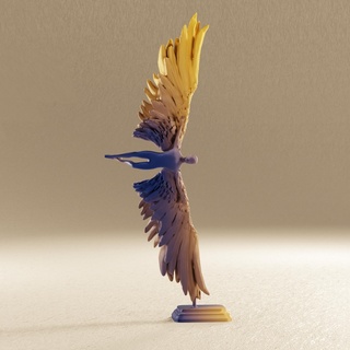 wingman sculpture angel decor art wings man desktop cool wow interesting 3d print model - Mito3D