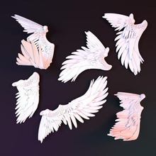 wings art perspective wing rigged animation anglewings anglewing animals bird feather greedy pd 3d print model - Mito3D