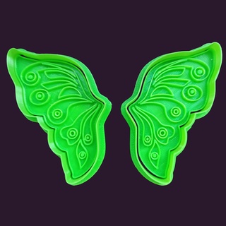wings cutters 2 queen butterfly fairy cutter seal Home cookie cookies decorations textures bakery bugs birds animals worm bee dragonfly 3d print model - Mito3D