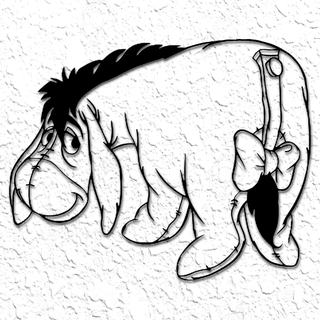 winnie the pooh Eeyore duvar Sanat eşek dekor Winnie kaka ayı karakter karikatür 2d 3d print model - Mito3D
