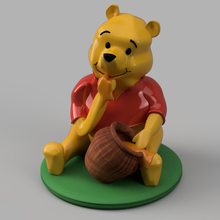 winnie divers animal art jouet l'ours en peluche animées figurine 3d print model - Mito3D