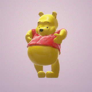 Winnie arte pooh 3d modelo Disney animação crianças fofa decoração nostalgia alegre sorriso encantador pessoal integração 3d print model - Mito3D