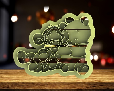 winnie cookie cutter pooh 3d print model - Mito3D
