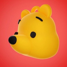 Winnie pooh chaveiro 3d print model - Mito3D