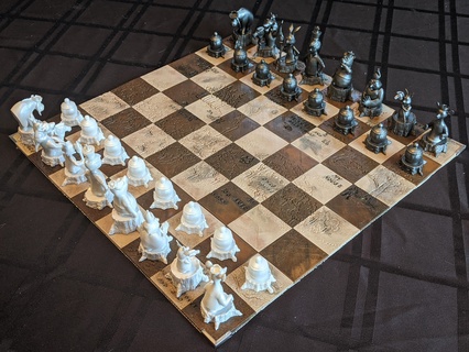 Winnie pooh scacchi impostato tavola tigro eeyore gioco maialino kanga roo pettirosso christopher gufo 3d print model - Mito3D