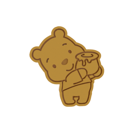 winnie pooh à l'emporte-pièce la maison cutter cookie l'ours l'ourson 3D print model - Mito3D