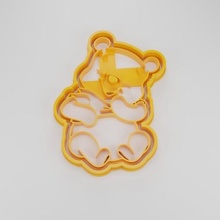 winnie pooh cookie cutter pla kitchen model fondant christmas 3d print model - Mito3D
