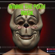 Winnie pooh Halloween Maske 3d print model - Mito3D