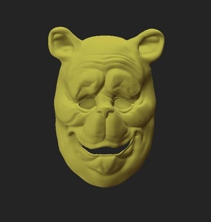 Winnie pooh maske cadılar bayramı Winniethepooh kan bal Kristoferrobin korku maskesi 3d print model - Mito3D