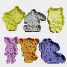 Winnie pooh Ayarlamak x6 kurabiye kesici kalıplar kesiciler 3d print model - Mito3D