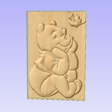 winnie-the-pooh various bear 3d stl relief bas 3d print model - Mito3D