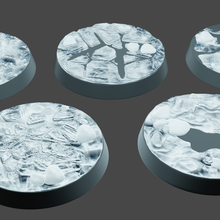 inverno basi impostato 25mm gioco ghiaccio neve ghiacciaio brina base 28mm tavolo Giochi wargaming warhammer 3d print model - Mito3D