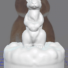 inverno coniglietto arte animali animale coniglio conigli coniglietti neve Schermo Natale scenario dipingere progetto statua vacanza arredamento decorazione 3d print model - Mito3D