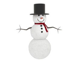 inverno pupazzo di neve gioco giro sfera freddo toon cartone animato carattere ghiaccio uomo 3d print model - Mito3D