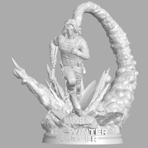 winter soldier a arte A impressão 3d marvel 3D print model - Mito3D