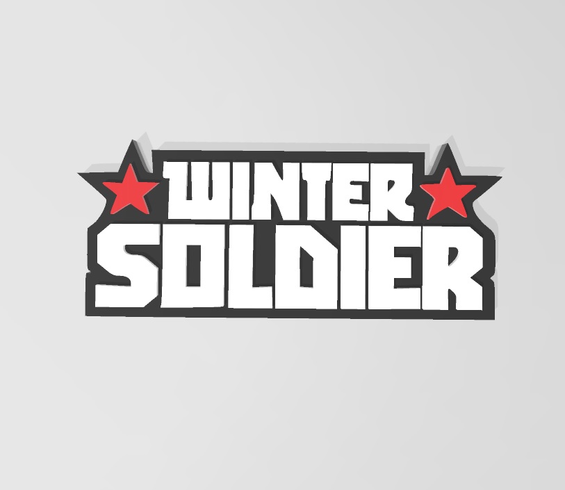 inverno soldato logo meraviglia super eroe 3D print model - Mito3D
