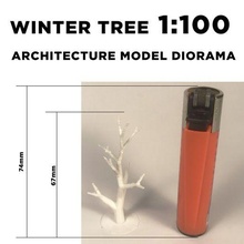 Winter Baum 1 100 Architektur Modell Diorama Rahmen Person Männer Frau Zahl Konstruktion Möbel 3d print model - Mito3D