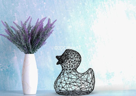 wire art duck - 3dofficeat pre supported home decor 3d printing animal lover intricate design unique charming resin printer statement piece attention detail 3d print model - Mito3D