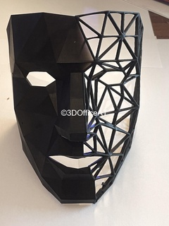Draht Kunst Maske Hälfte öffnen Design vorausgesetzt 3d gedruckt Mode Zubehörteil Kostüm Party schießen einzigartig dauerhaft innovativ Technologie Cosplay tragbar Enthusiasten Künstler 3d print model - Mito3D