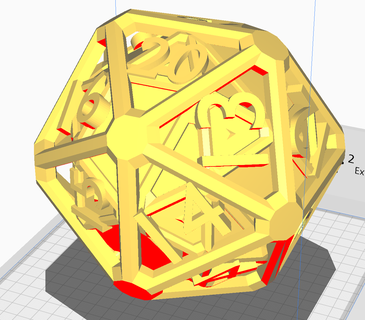 Draht Rahmen d20 abstrakt rotieren Würfel Drahtmodell Spindown 3d print model - Mito3D