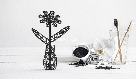 wire frame flower - desk decor figure resin printing art home decoration artistic flair modern design elegant centerpiece intricate details stylish element beauty durability enthusiast living space unique features captivating charming high-quality materials 3d print model - Mito3D