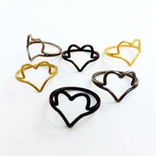 wire heart ring jewelry 3d print model - Mito3D