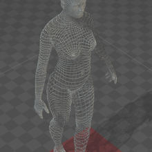 wire mesh woman art girl human naughty naked nudes 3d print model - Mito3D