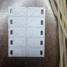 tel numara etiketleri araç sayılar elektronik 3d print model - Mito3D