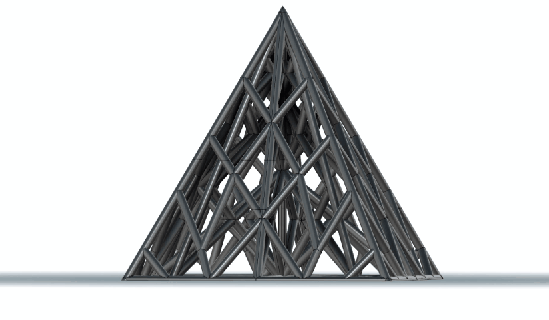 wire pyramid geometry art 3d print model - Mito3D