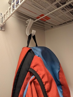 wire shelf hook set closet maid organizer 3d print model - Mito3D