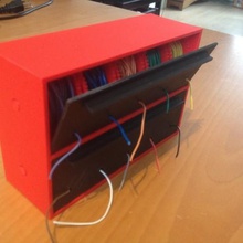 el carrete de alambre titular la caja del dispensador herramienta soporte electrónica 3d print model - Mito3D