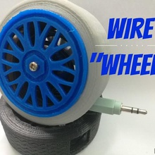 wire wheel home reel rim tyre guide holder spool organization 3d print model - Mito3D