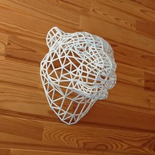 wireframe low poly tiger head art animal modern bust statue 3d print model - Mito3D