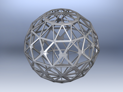 Drahtmodell gestalten geometrisch Kugel Schnitt Diamant Kunst Weiß modern Plastik Komplex Ball Karat Edelstein Skulptur Kristall Dekor Dekoration Mathematik mathematisch 3d print model - Mito3D