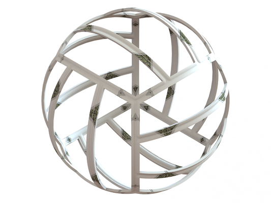estructura metálica forma geométrico voleo pelota playa concepto diseño fútbol formar juego polígono poligonal vóleibol cable estilo elemento arte señales logos 3d print model - Mito3D