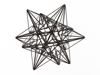 wireframe shape great icosahedron Art art faces figure geometry mathematical pentagrammic pentagrams plastic polyhedra pyramids triangular vertex design math 3d print model - Mito3D