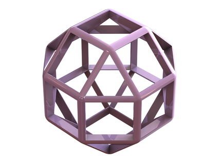 wireframe rombicuboctaedro arte arquimediano cuboctaedro arestas rostos geometria ótimo hexagonal matemático plástico sólido quadrado simetria vértices 3d print model - Mito3D
