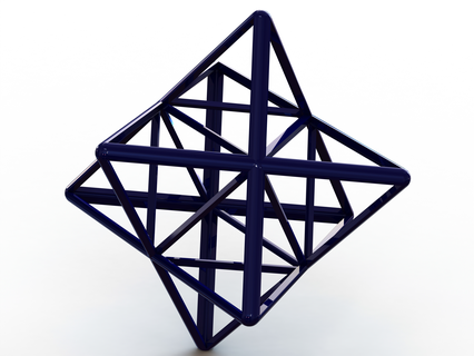 wireframe estrelado octaedro arte composto tetraedro pirâmide complexo pirâmides figuras mistério poliedro matemáticos rostos regular triângulos ângulos plástico imprimível Projeto 3d print model - Mito3D
