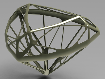 tel kafes şekil kesmek elmas Sanat klasik takı şekiller güzellik üçgensel profil parlaklık harika ateş geometrik Desen fantezi plastik yazdırılabilir tasarım 3d print model - Mito3D