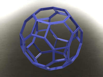 tel kafes şekil kesilmiş küpoktahedron Sanat geometri harika eşkenar dörtgen arşimet katı kesme Meydan yüzler altıgen sekizgen köşeler kenarlar nokta simetri prizma plastik 3d print model - Mito3D