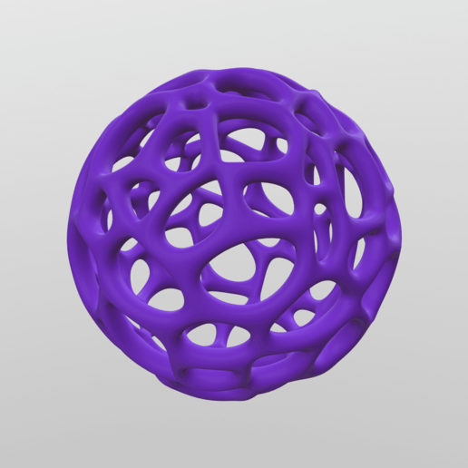 wireframe voronoi sfera decorazione gratuito astratto palla forma 3D print model - Mito3D