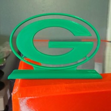 wisconsin green bay packers logo sanat Lig ulusal top ayak takım nfl futbol heykel raf dekorasyon masa yeşil spor 3d print model - Mito3D