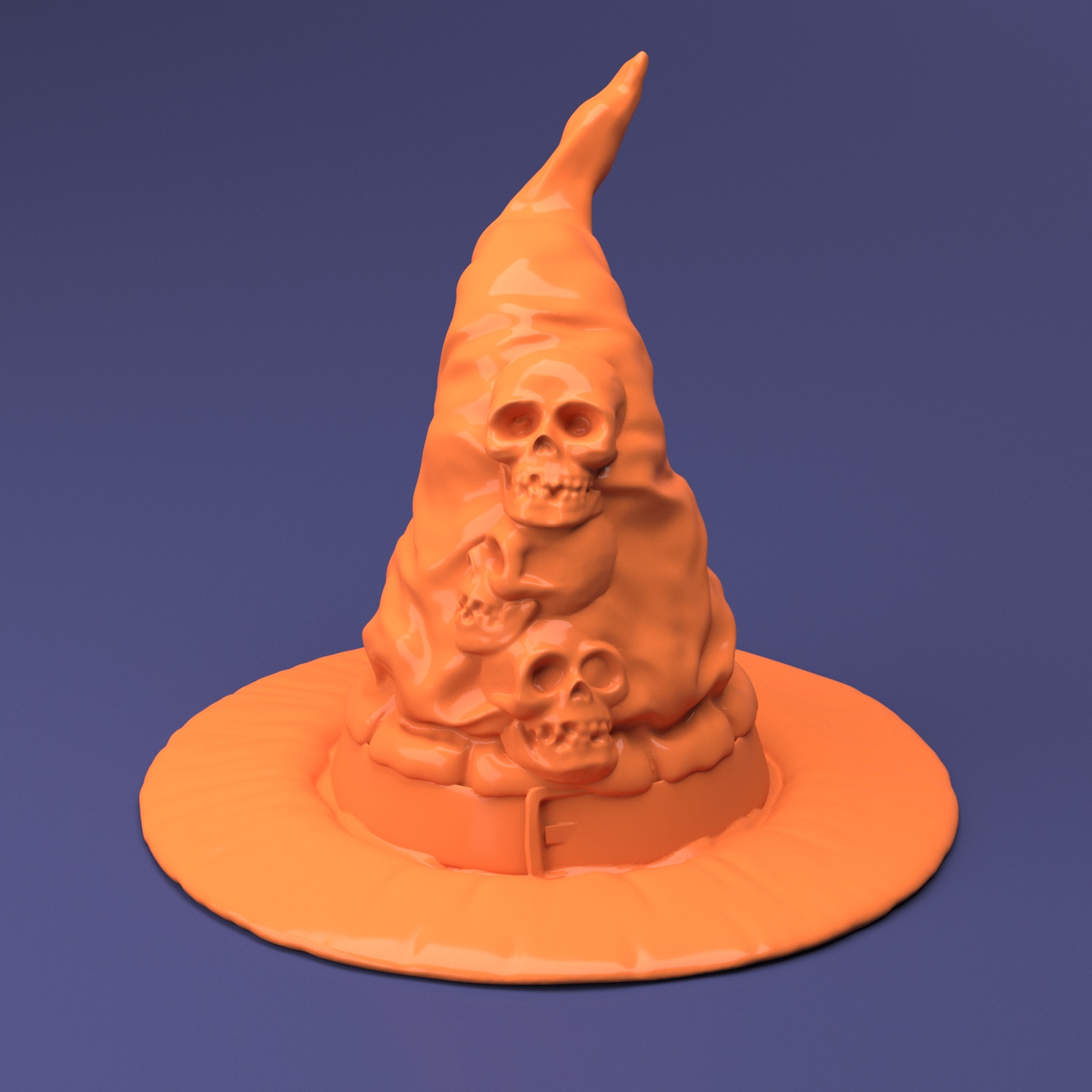 bruxa chapéu vassoura meiga decoração casa 3D print model - Mito3D