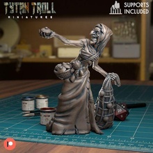 strega catcher pre supported gioco dnd miniatura minis dungeon draghi 32mm tytantroll miniature patreon Halloween spaventoso 3d print model - Mito3D