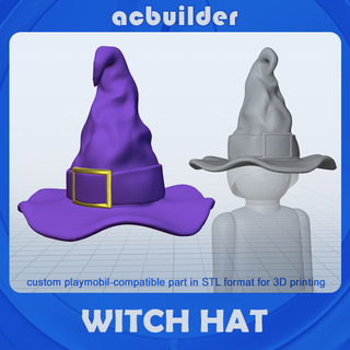 witch hat playmobil compatible Game witcher playmo acbuilder 3d print model - Mito3D