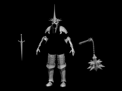 witch king full armour lord rings 3d digital download file 3d print model - Mito3D